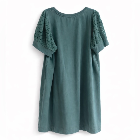 Jane & Delancey Green Lace Sleeve Shift Dress Size 1X Casual Spring - Picture 3 of 4